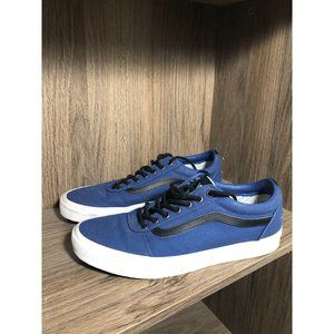 Vans Ward Old Skool Skate Shoes Sneakers Blue Black Canvas Mens 11 Women 12.5
